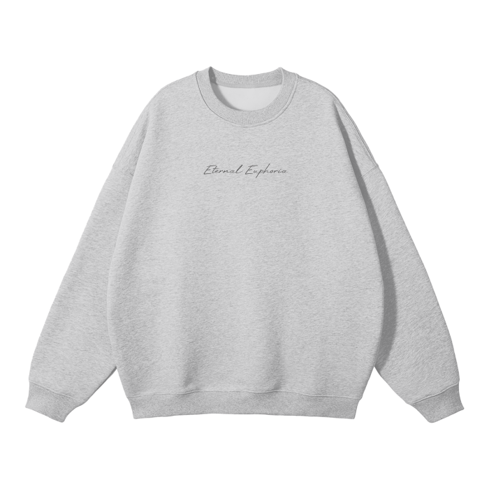 Fleece Pullover - Flower gray